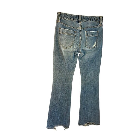 Gap Curvy Boot Cut Jean Y2K Women Sz 1R / Jr 24 x32 Low Rise Distress Light Wash - Picture 8 of 10